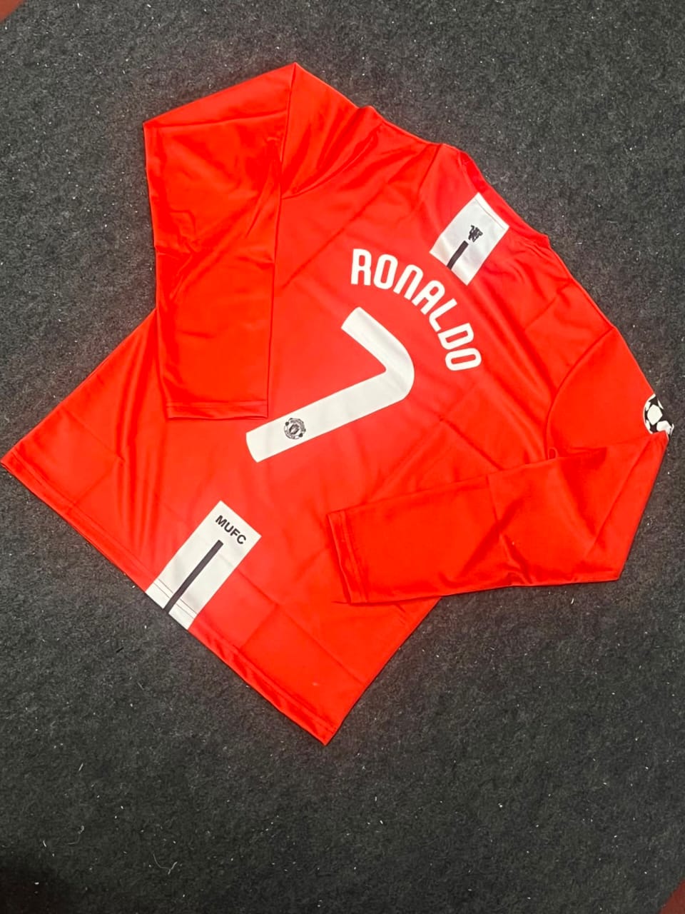 MANCHESTER UNITED 2007 - 2008 FULL SLEEVE HOME JERSEY RONALDO ( EMBROIDERY )