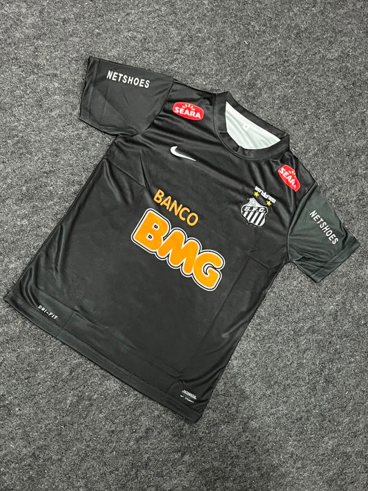 Neymar Jr. #11 black Santos FC 2011–2012 away retro jersey