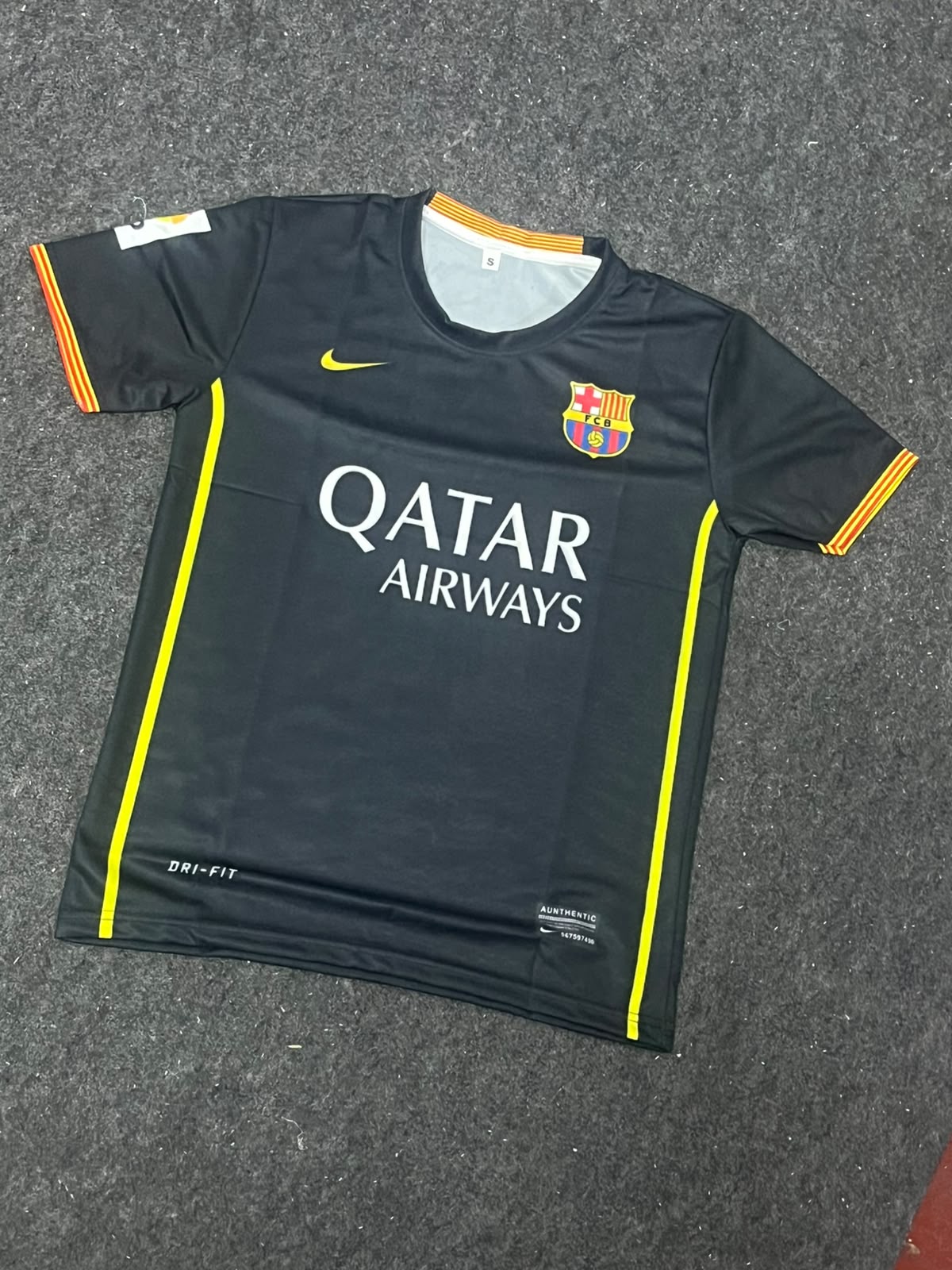 FC Barcelona 2013–14 Third/Away retro football jersey Number 10 Messi ( SUBLIMATION )
