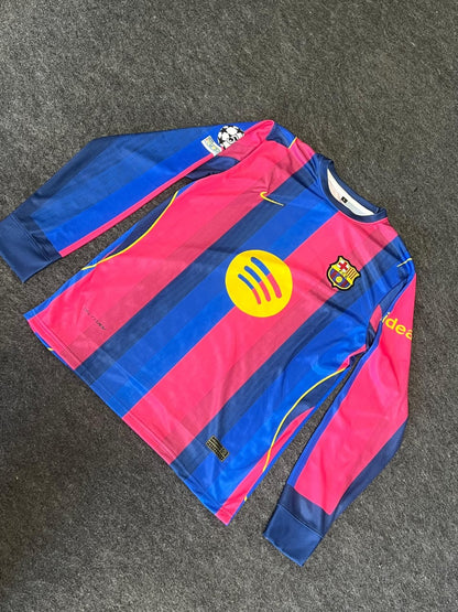 Lamine yamal FC Barcelona Full sleeves home football jersey ( EMBROIDERY )