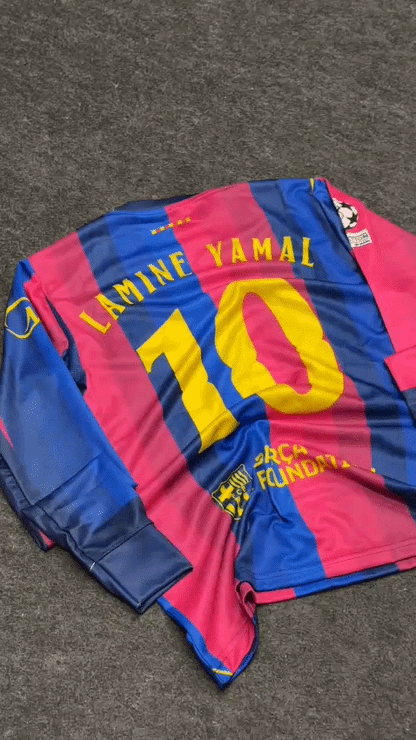 Lamine yamal FC Barcelona Full sleeves home football jersey ( EMBROIDERY )