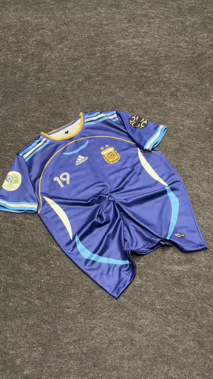 Messi 19 Argentina 2006 away retro football jersey ( SUBLIMATION )