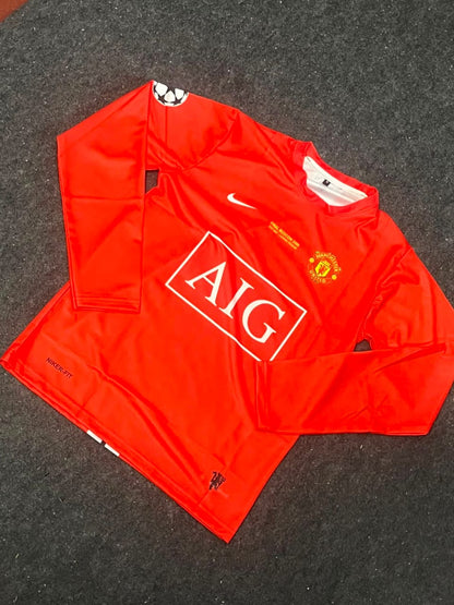 MANCHESTER UNITED 2007 - 2008 FULL SLEEVE HOME JERSEY RONALDO ( EMBROIDERY )